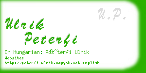 ulrik peterfi business card